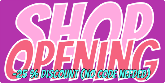 -25% Shop Opening Discount